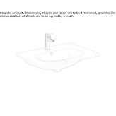 Built-in rectangular ceramic washbasin Narcao