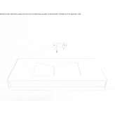 Corian® wall-mounted washbasin with towel rail Limbach