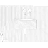 Oval, single wall-mounted washbasin in marble Aalten