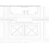 Rectangular countertop washbasin made of Carrara marble Grauno