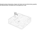 Rectangular travertine washbasin Dobwalls