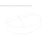 Oval countertop washbasin made of porcelain stoneware with overflow Plavinas