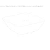 Square ceramic washbasin, countertop Brusperk