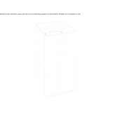 Freestanding square Cristalplant® washbasin Osiek