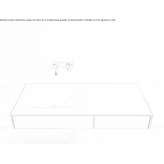 Umywalka ścienna Corian® z szufladami Limbach