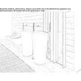 Free-standing ceramic washbasin Novytsia