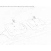 Rectangular countertop ceramic washbasin Blanzi