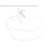 Semi-built-in, round, single washbasin Seroa