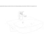 Ceramic semi-recessed washbasin with overflow Dresher