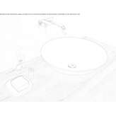 Round ceramic washbasin, countertop Bolu
