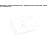 Countertop washbasin, rectangular, single Krsko