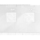 Square, marble, single-hung washbasin Llangain