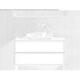 Oval countertop washbasin made of Panda marble Yarnton