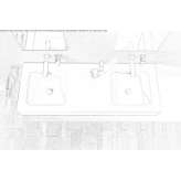 Double-enameled steel washbasin Dion