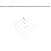 Ceramic semi-pedestal washbasin with overflow Barbalos