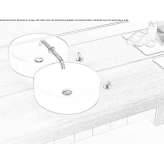Cristalplant® round countertop washbasin Bavay