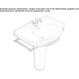 Ceramic washbasin with towel rack Polutla