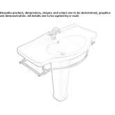 Ceramic washbasin with towel rack Polutla