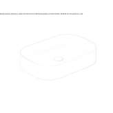 Rectangular countertop ceramic washbasin Pelm