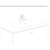 Single washbasin recessed into a rectangle Vilalba