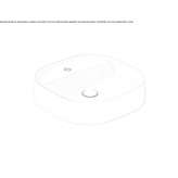 Square ceramic washbasin, countertop Pelm