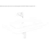 Rectangular ceramic washbasin in a modern style with an overflow Thalheim