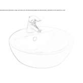 Single round countertop washbasin Seroa