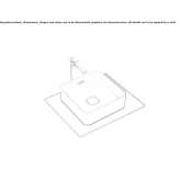 Square ceramic washbasin, countertop Barbalos