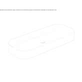 Rectangular countertop ceramic washbasin Pelm