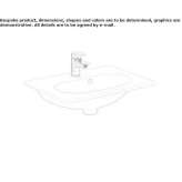 Built-in rectangular ceramic washbasin Narcao