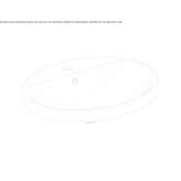 Oval washbasin made of porcelain glass Plavinas