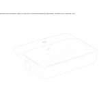 Umywalka częściowo wbudowana w szkło porcelanowe Plavinas