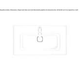 Ceramic washbasin with overflow Barbalos