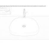 Cristalplant® semi-recessed washbasin Rocbaron