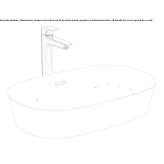 Diamatec® oval countertop washbasin with overflow Tatarani