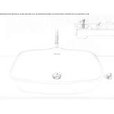 Cristalplant® rectangular countertop washbasin Halfweg
