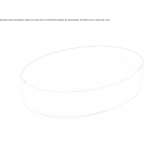 Countertop washbasin made of oval porcelain stoneware Plavinas