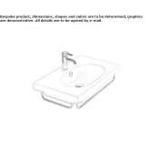 Ceramic washbasin mounted to the wall Tronca