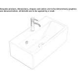Rectangular ceramic washbasin Piskivka