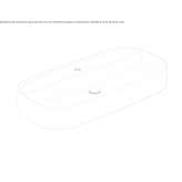 Rectangular countertop ceramic washbasin Pelm