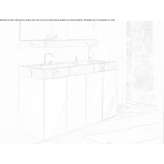 Single lacquered washbasin cabinet Ivankovo