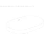 Oval washbasin made of porcelain stoneware with overflow Plavinas