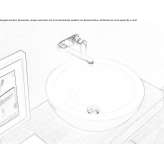 Round ceramic washbasin, countertop Malcoci