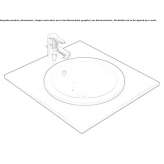 Round recessed washbasin Seroa