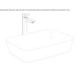 Rectangular countertop ceramic washbasin Tatarani