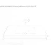 Corian® wall-mounted washbasin with towel rail Limbach