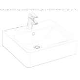 Rectangular single wall washbasin Seroa
