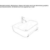Ceramic washbasin mounted to the wall Rowland