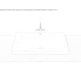 Rectangular countertop washbasin made of enameled steel Freisen