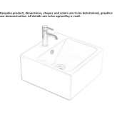 Square ceramic washbasin Piskivka